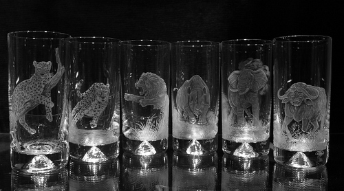 African Highball Glasses Set