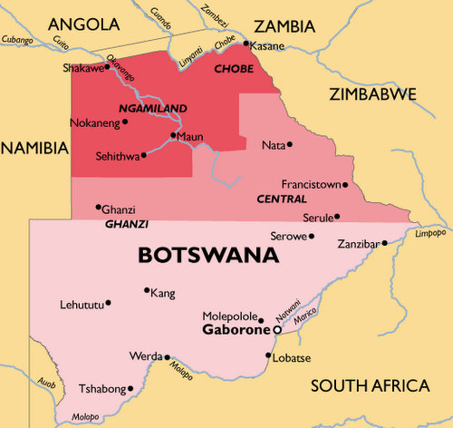 Botswana Malaria Map