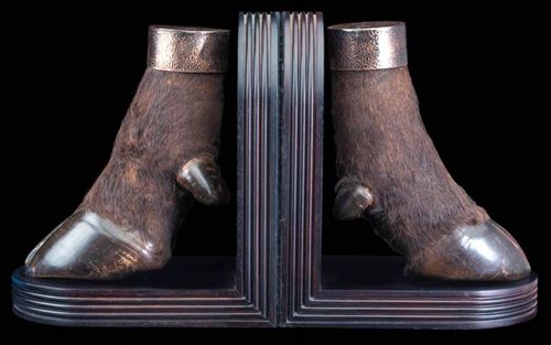 Buffalo Foot Bookends
