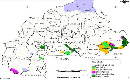 Burkina Faso Hunting Areas