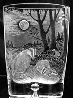Crystal Vase with Badger