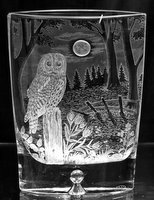 Crystal Vase with Owl