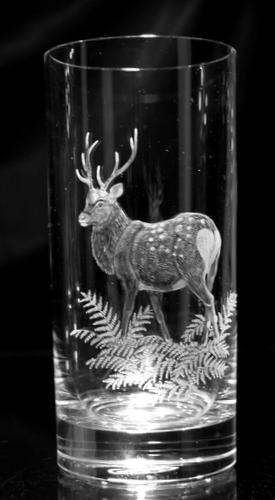 Highball Glass with Deer