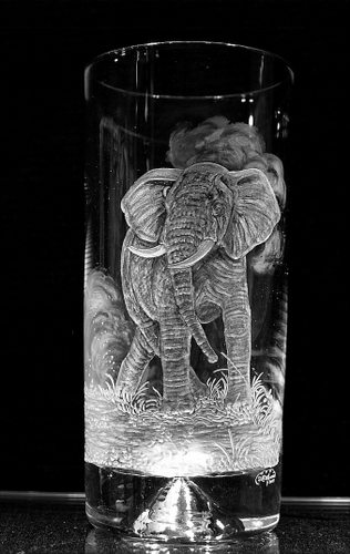 Highball Glass with Elephant