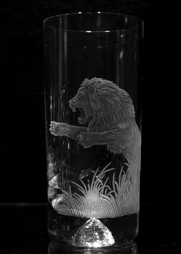 Highball Glass with Lion