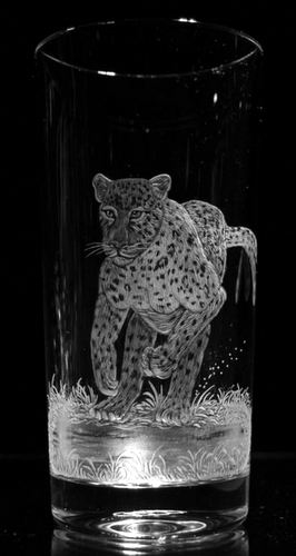 Highball Glass with Leopard