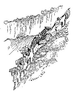 Drawing: Up to the Rim of the Crater