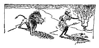 Drawing: He Hastily Cut a Stick