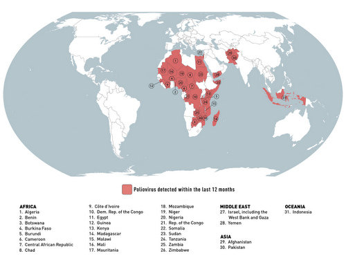 Polio In Africa Map