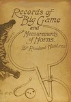 Records Of Big Game 1896
