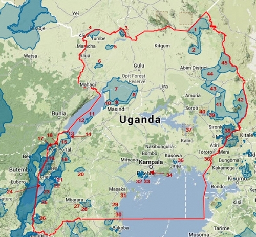 Uganda Hunting Areas