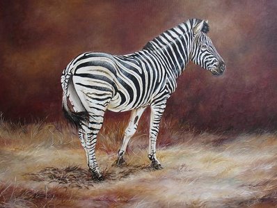 Zebra Oil Painting