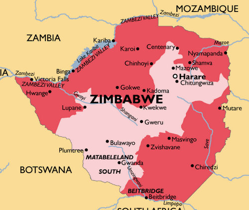 Zimbabwe Malaria Map