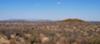 The terrain of northern Namibia with Mount Etjo in the distance.